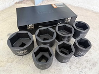 Jcb 6-kant krachtdoppen set 46 - 75 mm