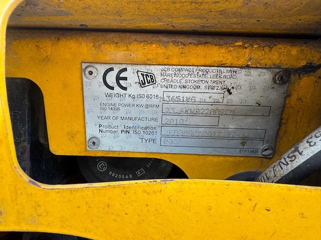 Jcb 8035 zts rupsgraafmachine - afbeelding 10 van  14