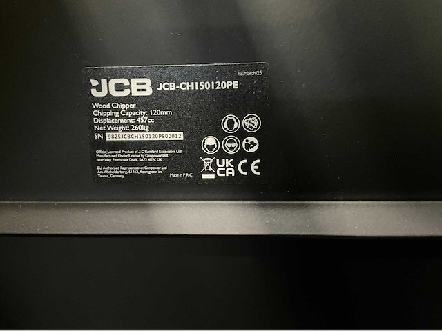 Jcb ch150120pe houthakselaar - versnippercapaciteit 120 mm - 15pk - 2026 - afbeelding 9 van  48