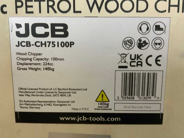 Jcb ch75100p houthakselaar - versnippercapaciteit 100 mm - 2026 - trekhaak - afbeelding 15 van  15