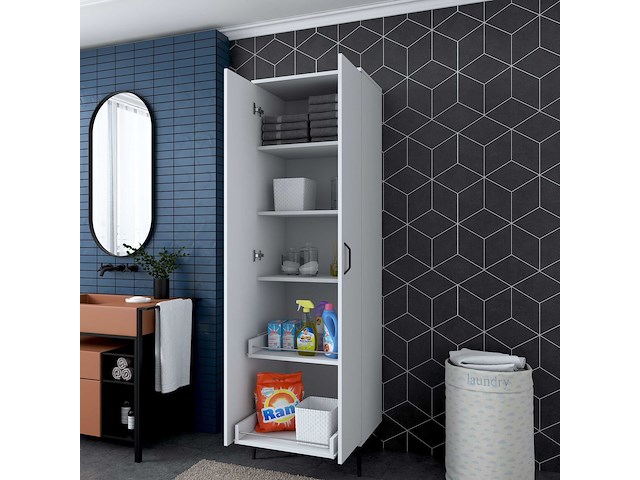 Je110 - 2945 multifunctionele kast | 100% melamine | wit - afbeelding 4 van  8