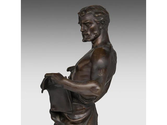 Jean-baptiste germain (1841-1910), the forger, patinated bronze on a solomonic column the bronze 58 cm. (22.82 in.), with column: 164 cm. (64.56 in.) - afbeelding 4 van  16