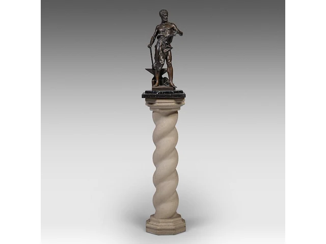 Jean-baptiste germain (1841-1910), the forger, patinated bronze on a solomonic column the bronze 58 cm. (22.82 in.), with column: 164 cm. (64.56 in.) - afbeelding 5 van  16