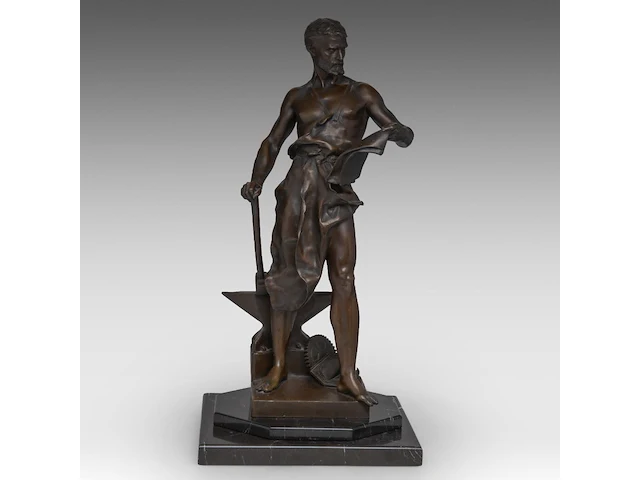 Jean-baptiste germain (1841-1910), the forger, patinated bronze on a solomonic column the bronze 58 cm. (22.82 in.), with column: 164 cm. (64.56 in.) - afbeelding 9 van  16