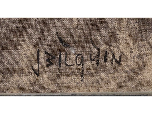 Jean bilquin - denker - mixed media op doek - 146x120 cm - afbeelding 3 van  6