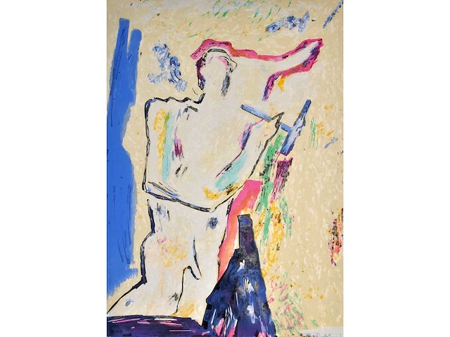 Jean bilquin - figuur - lithografie - 1987 - afbeelding 1 van  7
