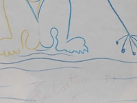 Jean cocteau (1889-1963), sphinx, 1957, colour pencil drawing 27 x 21 cm. (10.63 x 8.26 in.), frame: 43.5 x 34 cm. (17.12 x 13.39 in.) - afbeelding 4 van  4