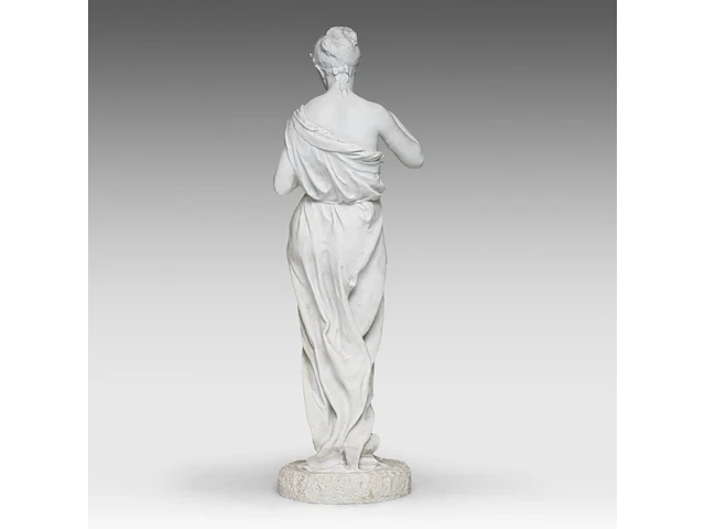 Jean gautherin (1840-1890), a biscuit sculpture of a woman feeding birds 70 cm. (27.55 in.) - afbeelding 4 van  9