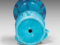 Jean massier (1877-1937), a turquoise-glazed ceramic jardinière on stand, total h: 128 cm - afbeelding 11 van  12