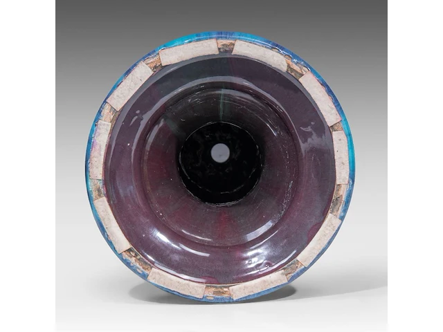 Jean massier (1877-1937), a turquoise-glazed ceramic jardinière on stand, total h: 128 cm - afbeelding 12 van  12