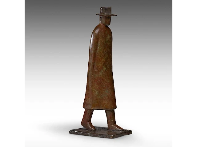 Jean-michel folon (1934-2005), 'homme' (2004), patinated bronze, artist proof, n° 6/20 (+) 50 x 20 x 15 cm. (19.67 x 7.87 x 5.91 in.) - afbeelding 1 van  22