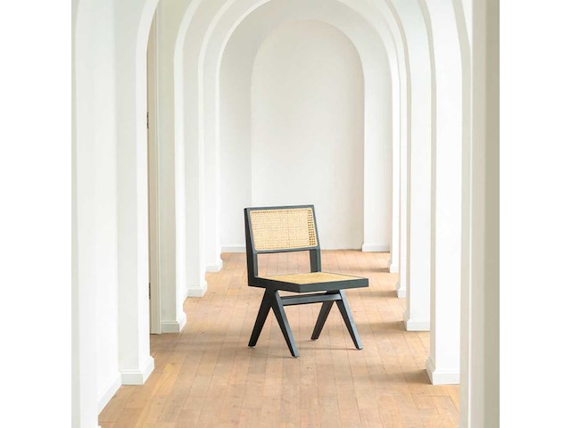 Jeanne stoel van hout zonder armleuning (student) zwart hout - afbeelding 7 van  7