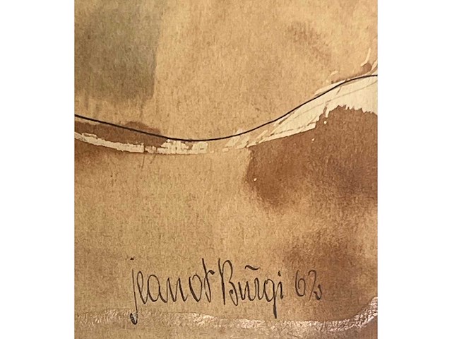 Jeanot bürgi - la crucifixion - aquarel - lage instelprijs - afbeelding 3 van  6