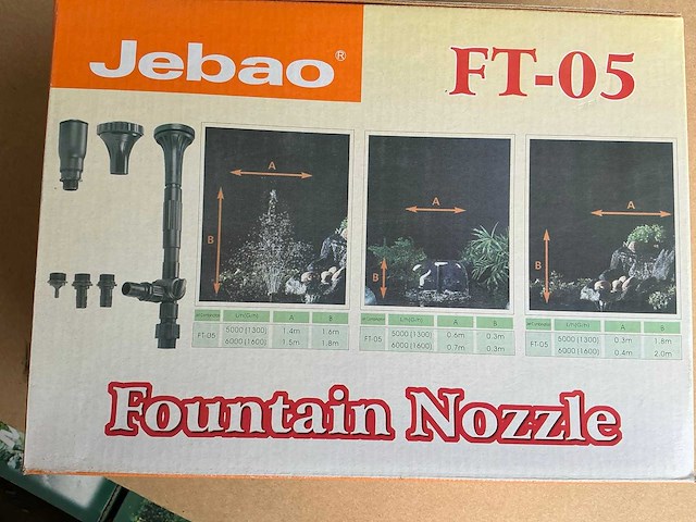 Jebao ft-05 fontein sproeikop kit (7x) - afbeelding 2 van  5