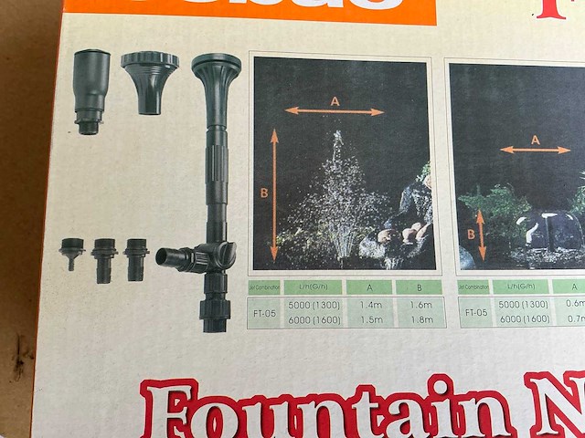 Jebao ft-05 fontein sproeikop kit (9x) - afbeelding 3 van  5
