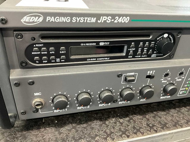 Jedia 100 volt jps-2400 versterker - afbeelding 2 van  2