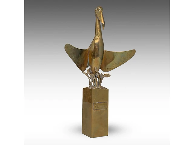 Jef claerhout (1937-2022), 'phoenix', bronze multiple, n° 1/50 26.5 cm. (10.42 in.) - afbeelding 1 van  9