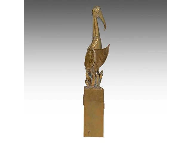 Jef claerhout (1937-2022), 'phoenix', bronze multiple, n° 1/50 26.5 cm. (10.42 in.) - afbeelding 3 van  9