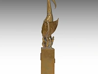 Jef claerhout (1937-2022), 'phoenix', bronze multiple, n° 1/50 26.5 cm. (10.42 in.) - afbeelding 3 van  9