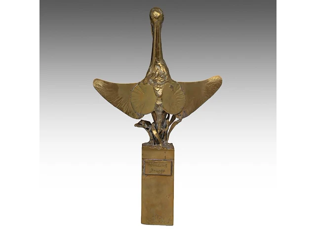 Jef claerhout (1937-2022), 'phoenix', bronze multiple, n° 1/50 26.5 cm. (10.42 in.) - afbeelding 4 van  9