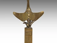 Jef claerhout (1937-2022), 'phoenix', bronze multiple, n° 1/50 26.5 cm. (10.42 in.) - afbeelding 4 van  9