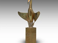 Jef claerhout (1937-2022), 'phoenix', bronze multiple, n° 1/50 26.5 cm. (10.42 in.) - afbeelding 6 van  9
