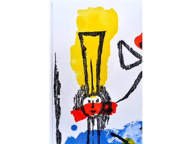 Jef diederen - houtsnede - ingelijst - afbeelding 4 van  7