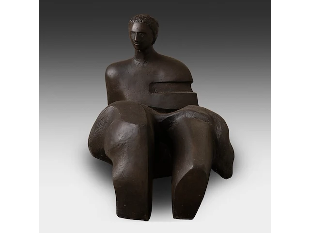 Jef innegraeve (1936), reclining figure, patinated bronze, n° 1/3 (only one was executed) 75 x 100 cm. (29.53 x 39.36 in.) - afbeelding 3 van  7