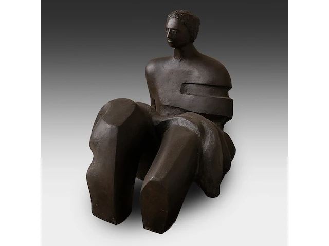 Jef innegraeve (1936), reclining figure, patinated bronze, n° 1/3 (only one was executed) 75 x 100 cm. (29.53 x 39.36 in.) - afbeelding 4 van  7