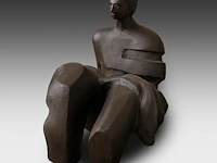 Jef innegraeve (1936), reclining figure, patinated bronze, n° 1/3 (only one was executed) 75 x 100 cm. (29.53 x 39.36 in.) - afbeelding 5 van  7