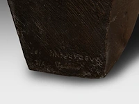 Jef innegraeve (1936), reclining figure, patinated bronze, n° 1/3 (only one was executed) 75 x 100 cm. (29.53 x 39.36 in.) - afbeelding 6 van  7