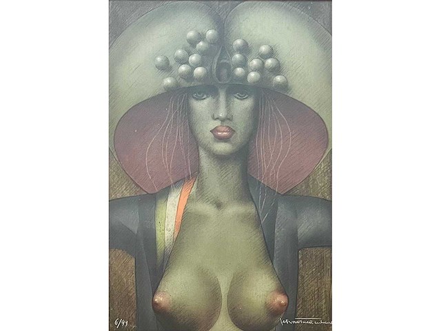 Jef van tuerenhout - kleurenlithografie - ingelijst - afbeelding 1 van  1