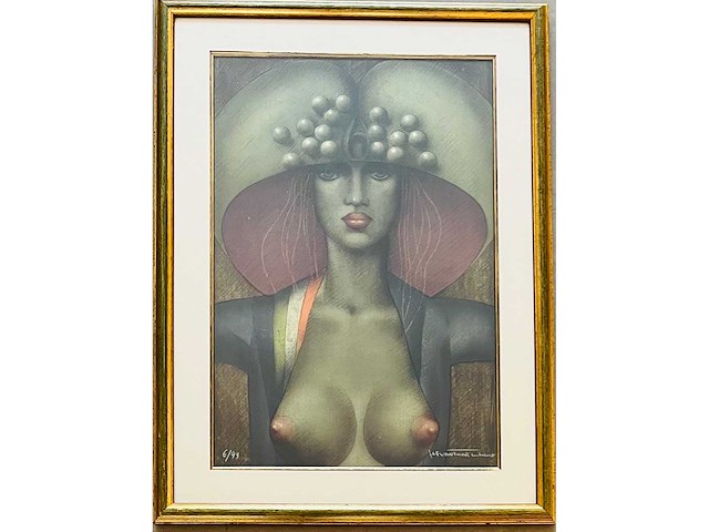 Jef van tuerenhout - kleurenlithografie - ingelijst - afbeelding 2 van  4