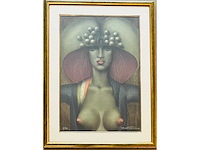 Jef van tuerenhout - kleurenlithografie - ingelijst - afbeelding 2 van  4