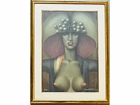 Jef van tuerenhout - kleurenlithografie - ingelijst - afbeelding 2 van  4