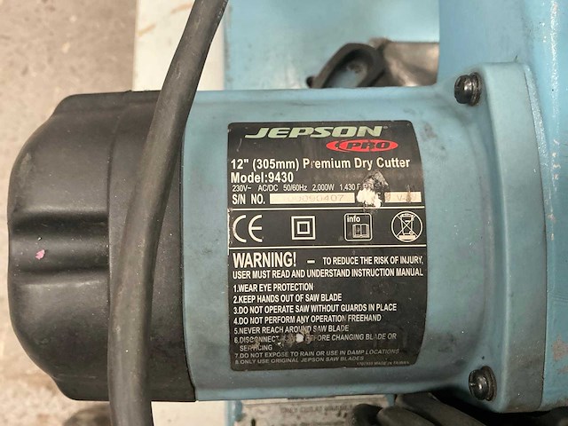 Jepson 9430 afkortcirkelzaagmachine - afbeelding 7 van  7