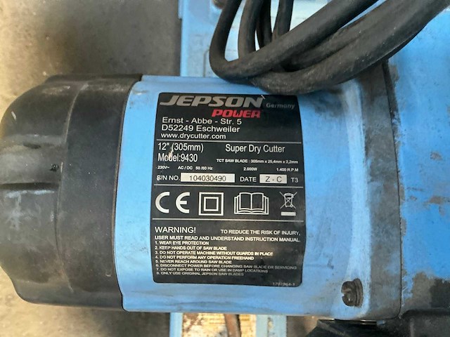 Jepson 9430 afkortcirkelzaagmachine - afbeelding 5 van  5