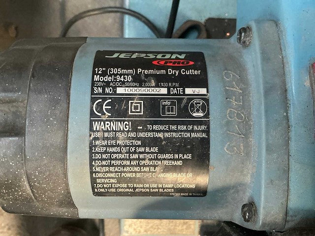 Jepson 9430 afkortcirkelzaagmachine - afbeelding 5 van  5