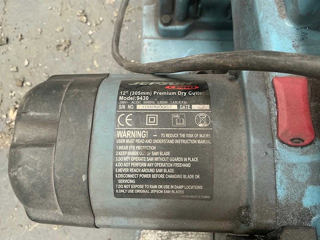 Jepson 9430 afkortcirkelzaagmachine - afbeelding 5 van  5