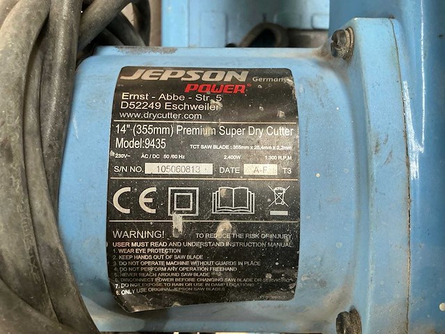 Jepson 9435 afkortcirkelzaagmachine - afbeelding 5 van  5