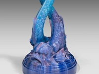Jérôme massier (1850-1926), a turquoise glazed ceramic jardinière and stand, total h: 129 cm - afbeelding 6 van  9