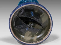 Jérôme massier (1850-1926), a turquoise glazed ceramic jardinière and stand, total h: 129 cm - afbeelding 7 van  9