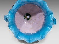 Jérôme massier (1850-1926), a turquoise glazed ceramic jardinière and stand, total h: 129 cm - afbeelding 9 van  9
