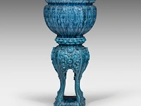 Jérôme massier (1850-1926), a turquoise moorish-inspired jardinière and base 118.5 cm. (46.64 in.) - afbeelding 6 van  10