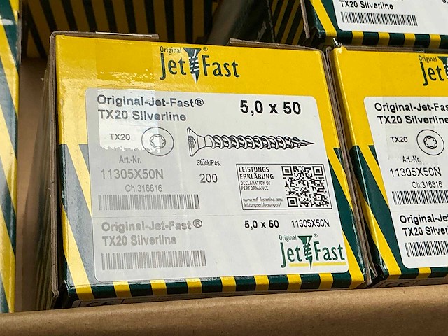 Jetfast tx20 silverline schroeven (1800x) - afbeelding 2 van  2