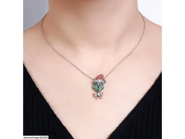 Jeulia 'the grinch' zilveren ketting - afbeelding 3 van  3