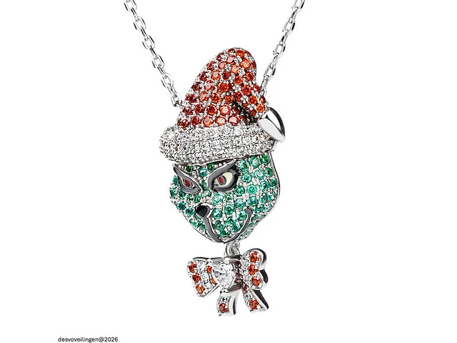 Jeulia 'the grinch' zilveren ketting - afbeelding 2 van  3