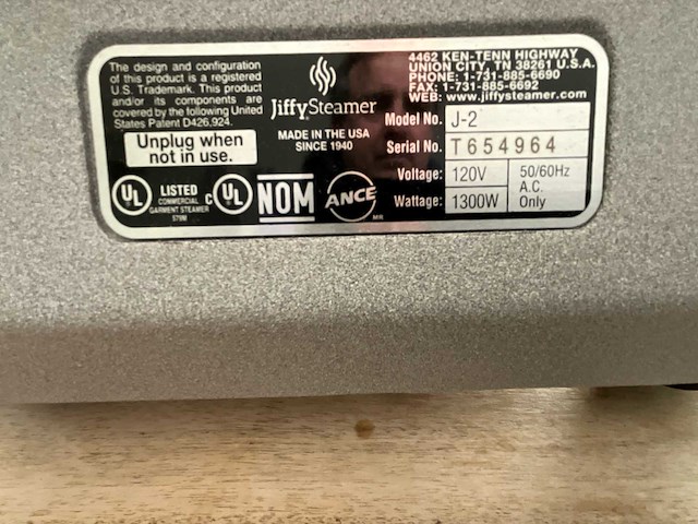 Jiffy portable steamer j2w flow wrapper - afbeelding 6 van  12
