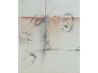 Jim amaral - erotische compositie - gemengde techniek op papier - afbeelding 1 van  6