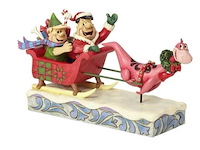 Jim shore - the flintstones collection - flintstones sleigh ride - enesco - afbeelding 1 van  4
